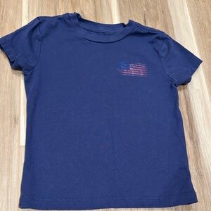 Class Club Navy Blue Kids Tee with Flag Accent